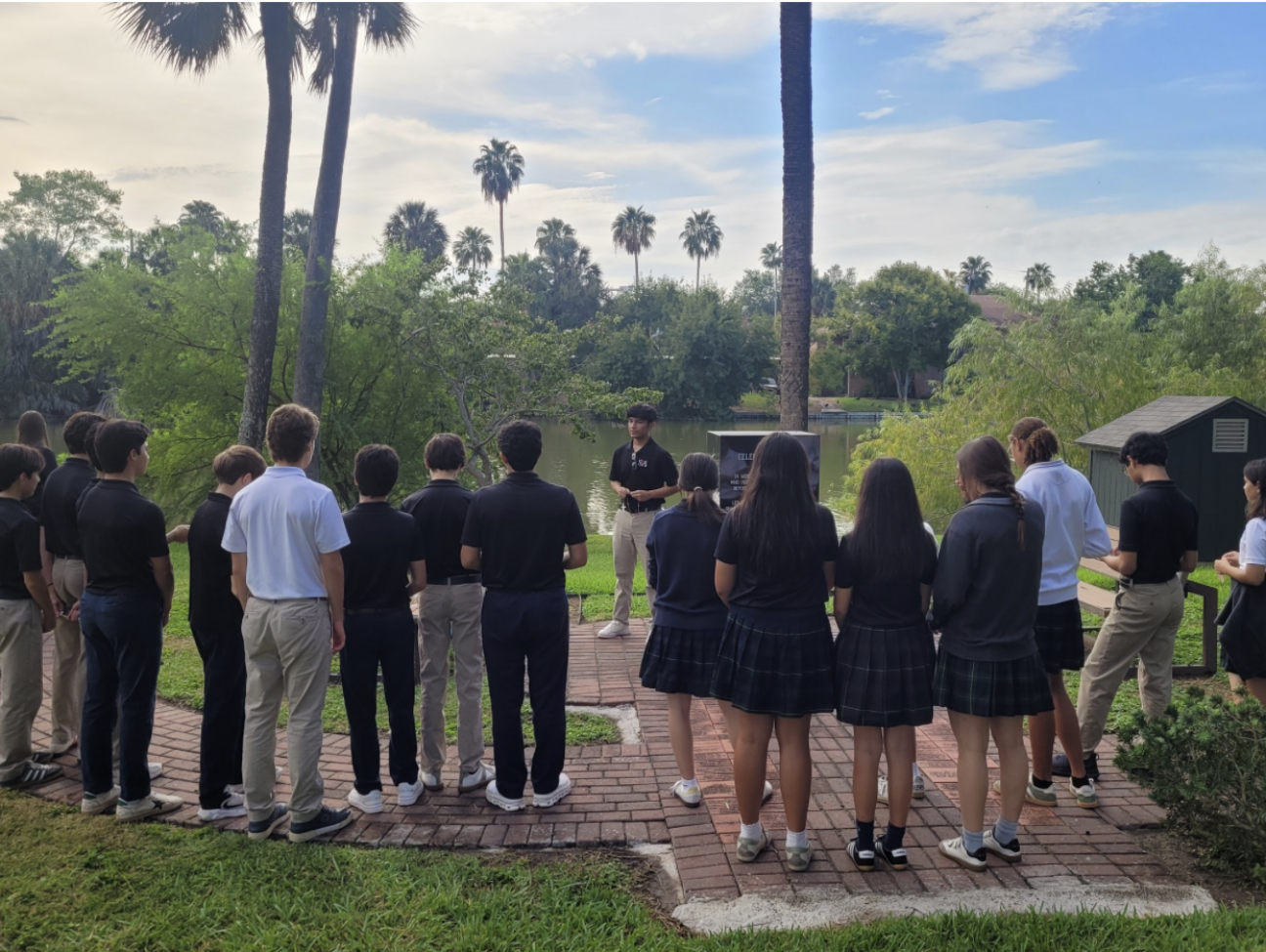St Joseph Academy Prays Beside Living Water